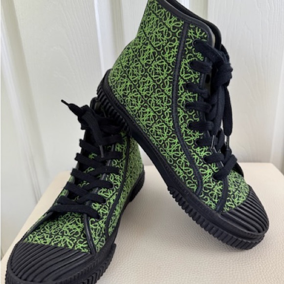 Loewe Green and Black Contemporary Sneakers - Picture 6 of 8